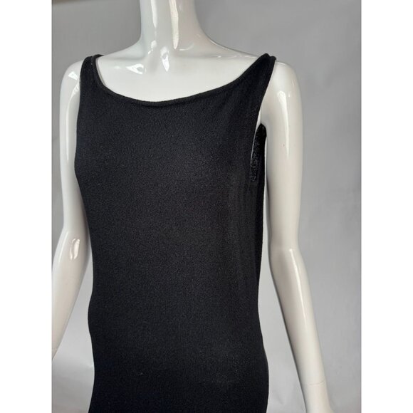 The Limited Black Sleeveless Maxi Dress M Acrylic/Nylon Blend - Picture 14 of 16